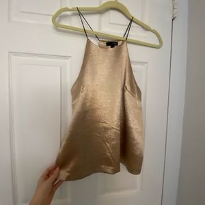 Gold sleeveless blouse